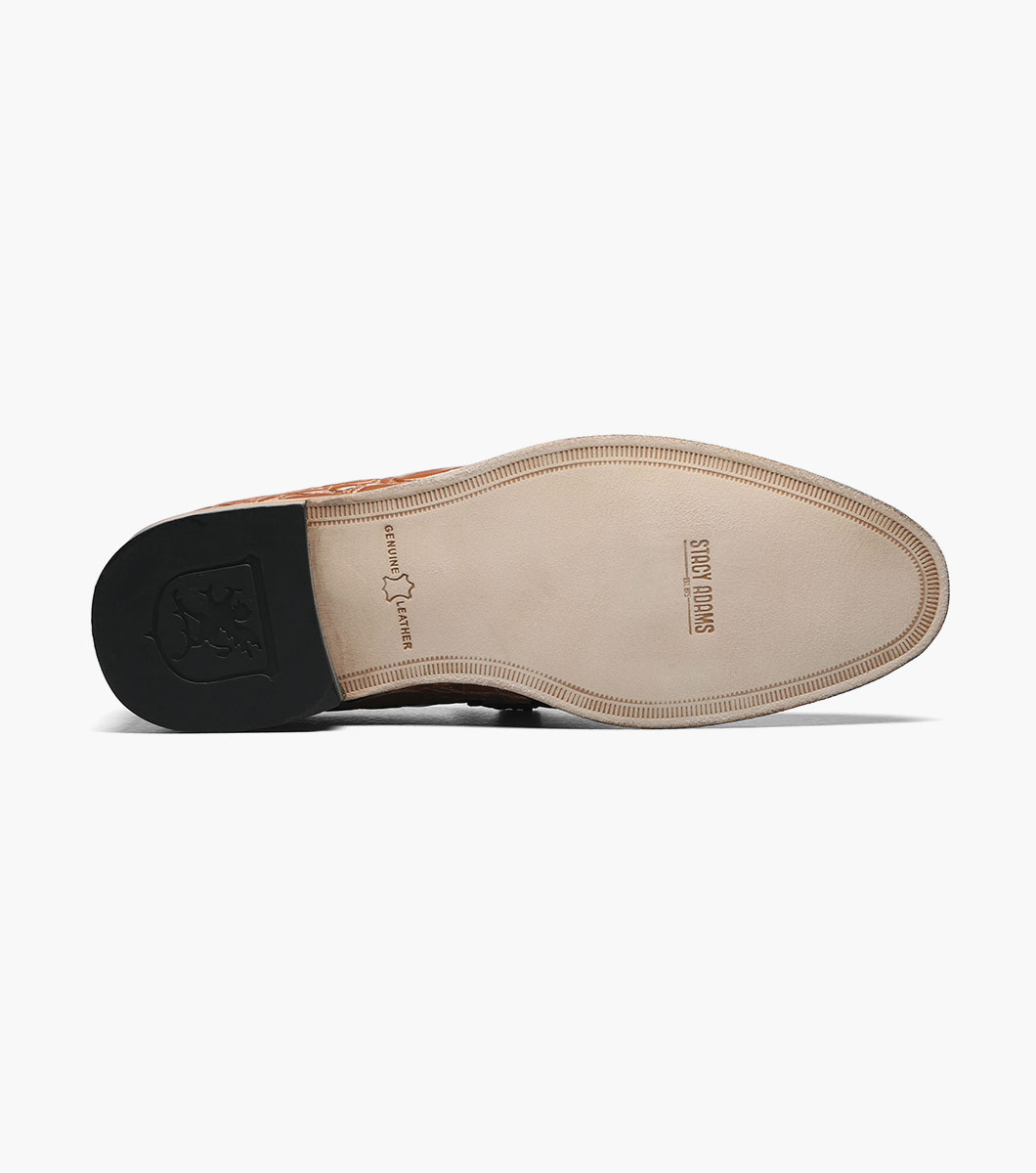 Bellucci Leather Sole Moc Toe Bit Slip On