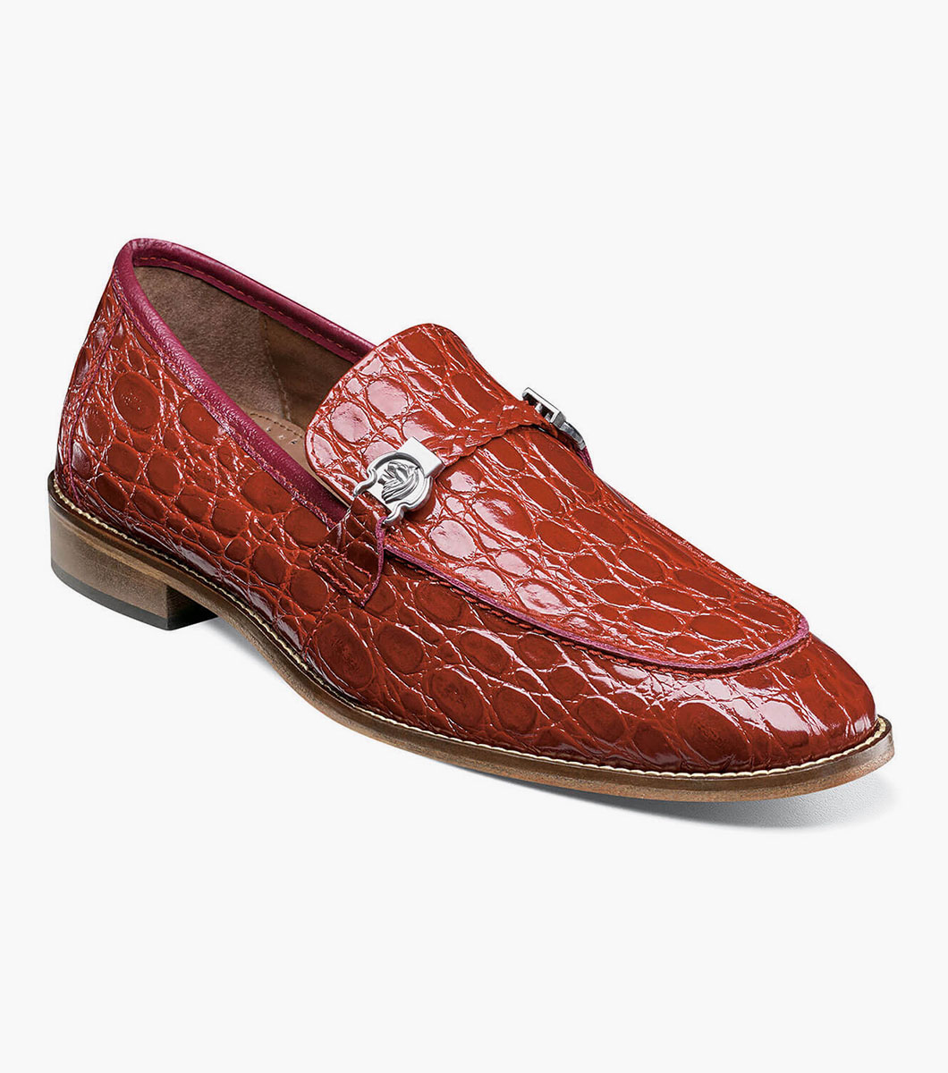 Bellucci Leather Sole Moc Toe Bit Slip On