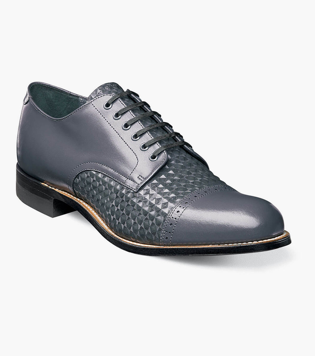 Madison Diamond Print Cap Toe Oxford