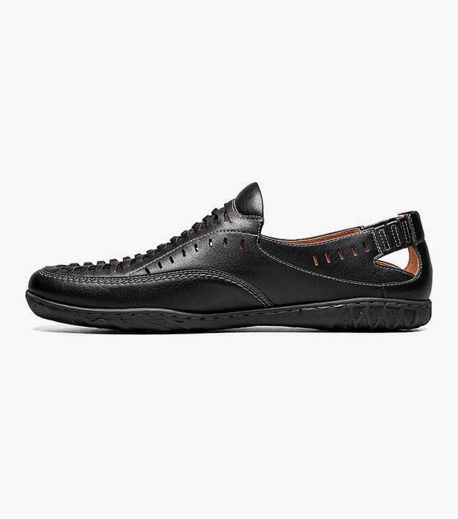 Ibiza Woven Vamp Moc Toe Slip On