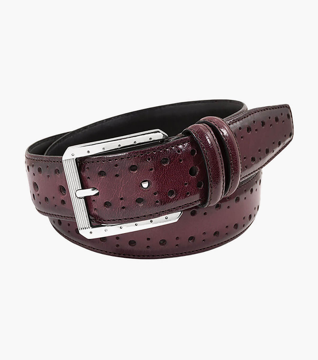 Metcalf Brogue Perf Leather Belt