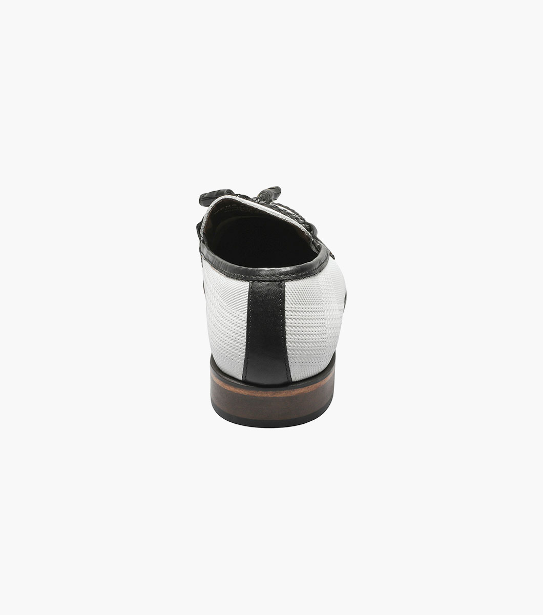 Bianchi Leather Sole Moc Toe Tassel Slip On