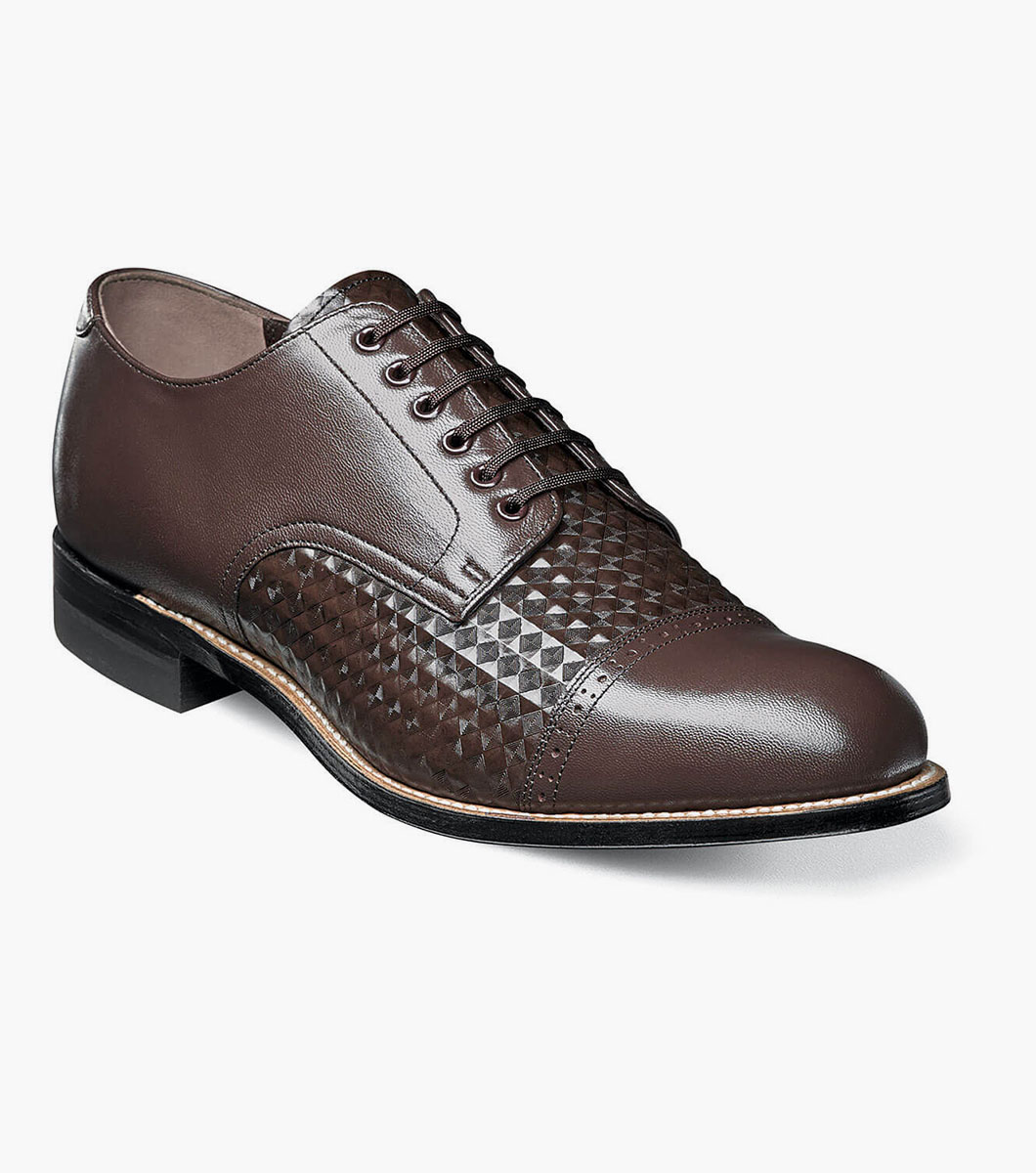 Madison Diamond Print Cap Toe Oxford