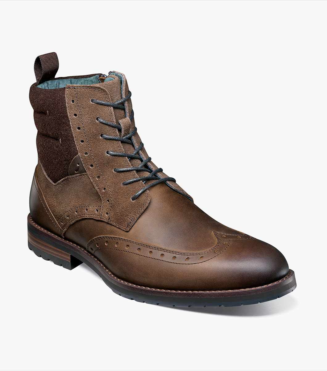 Ozzie Wingtip Lace Up Boot