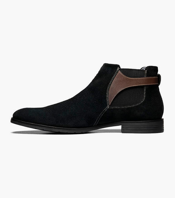 Roane Plain Toe Chelsea Buckle Boot