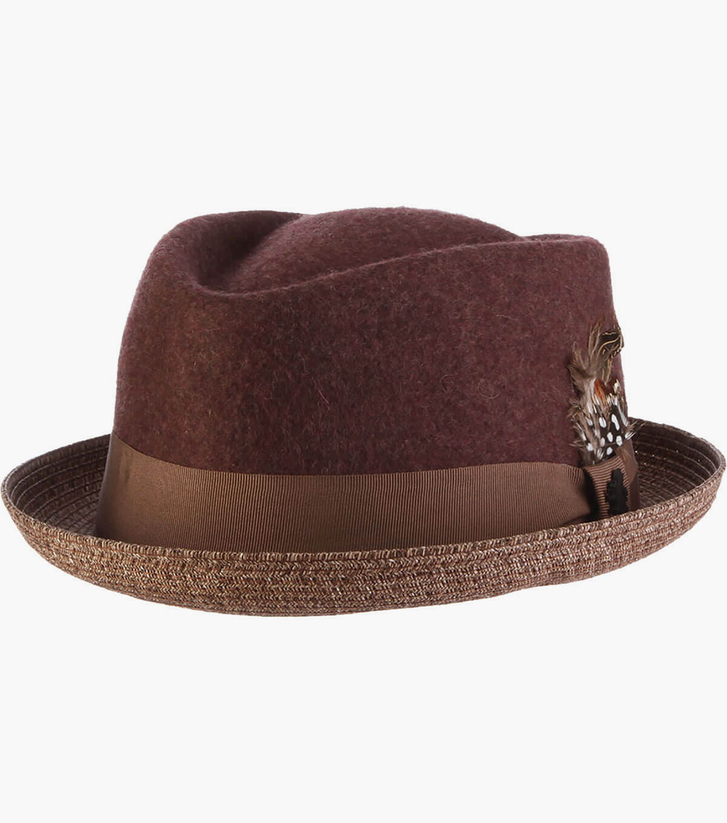 Hillsdale Fedora Wool Felt Pinch Front Hat