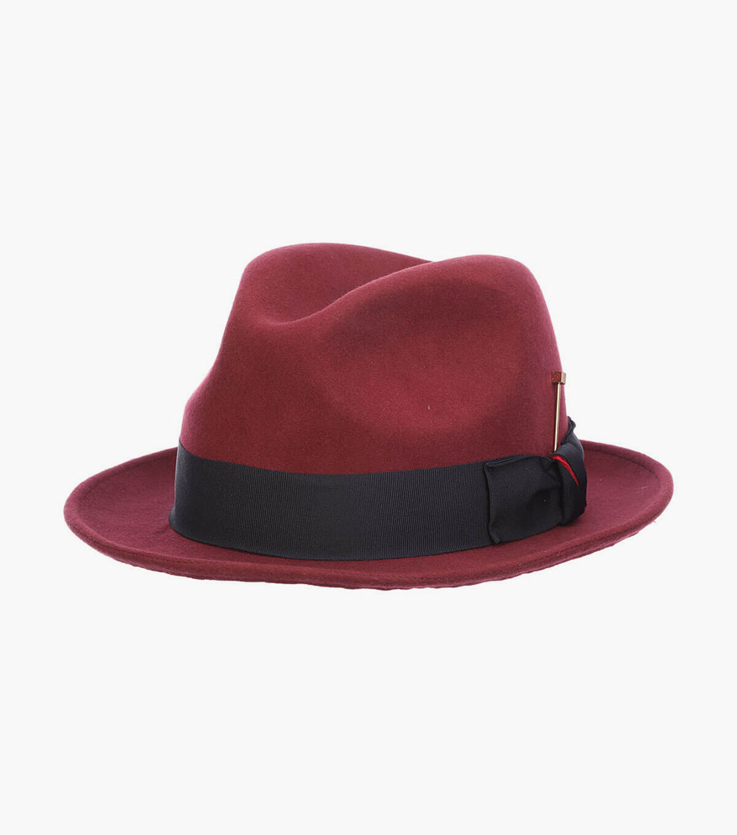 Highland Fedora Wool Felt Pinch Front Hat