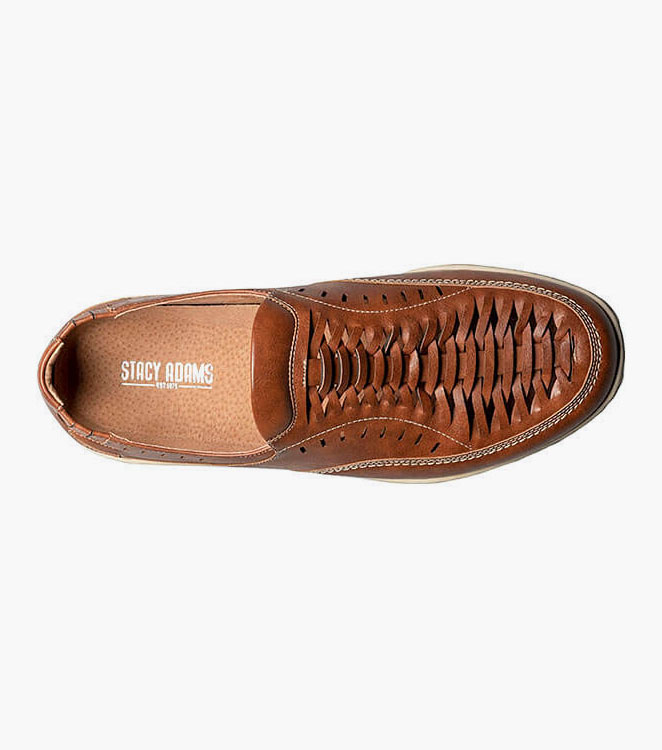 Ibiza Woven Vamp Moc Toe Slip On