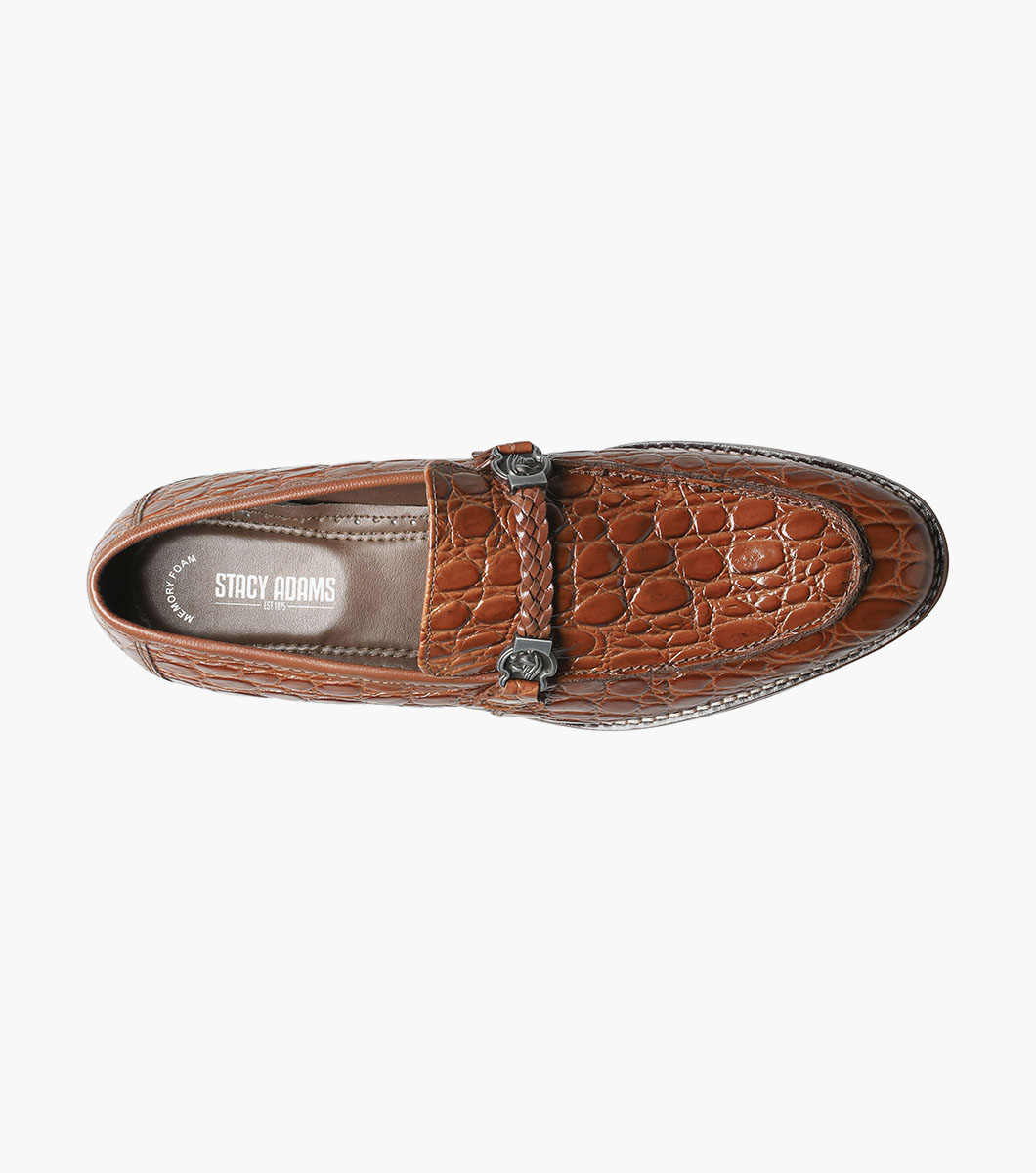 Bellucci Leather Sole Moc Toe Bit Slip On