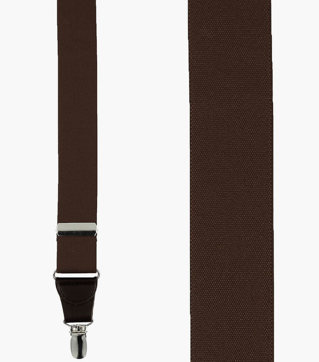 Clip Suspenders Classic Solid - Brown