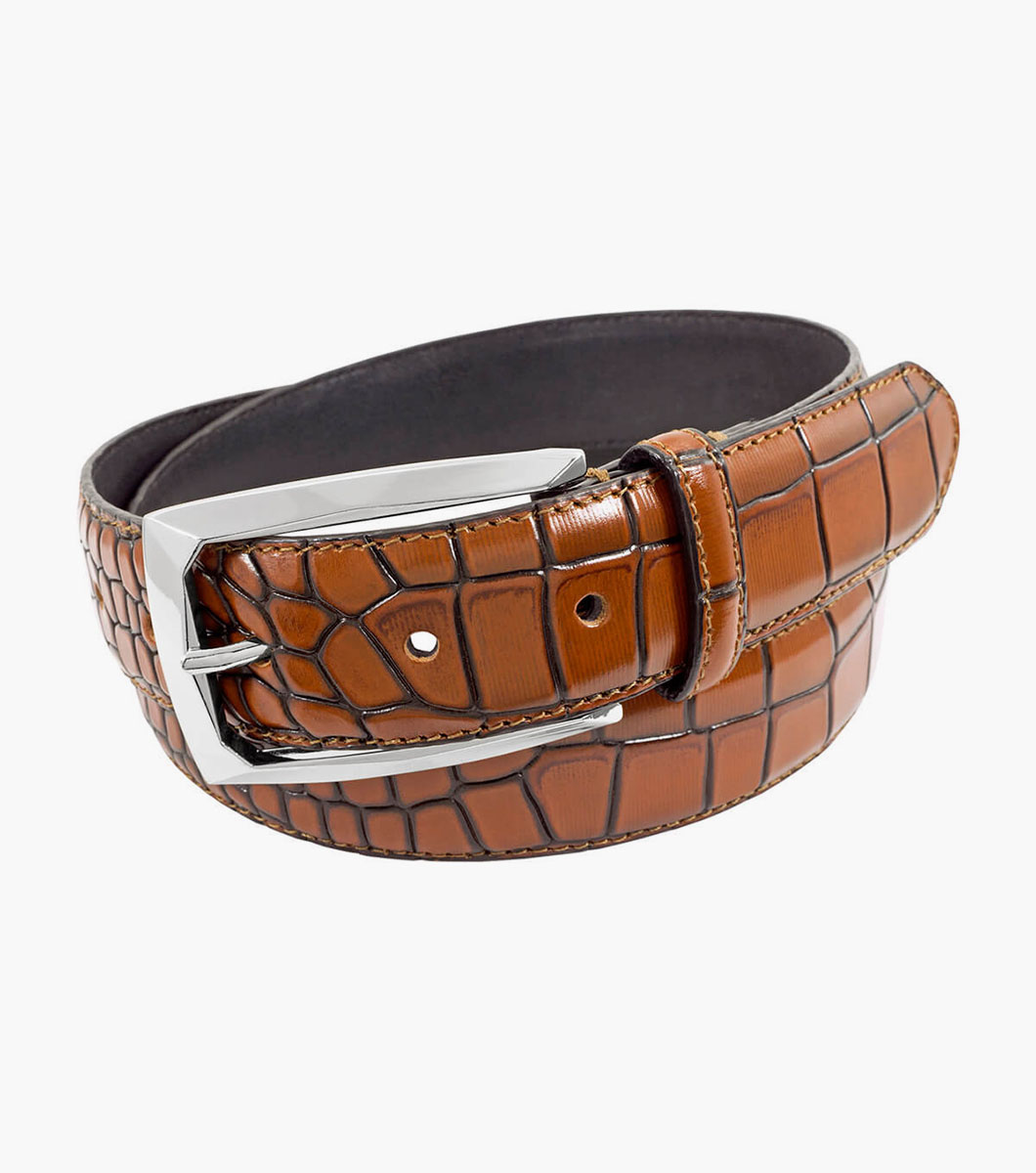 Ozzie Genuine Leather Croc Emboss Belt