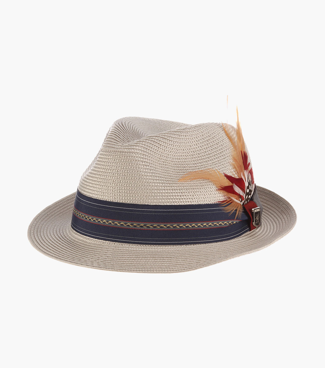 Runyon Fedora Poly Braid Pinch Front Hat