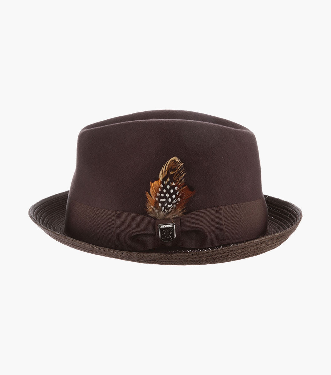 Fredon Wool Fedora Polyester Pinch Front Hat