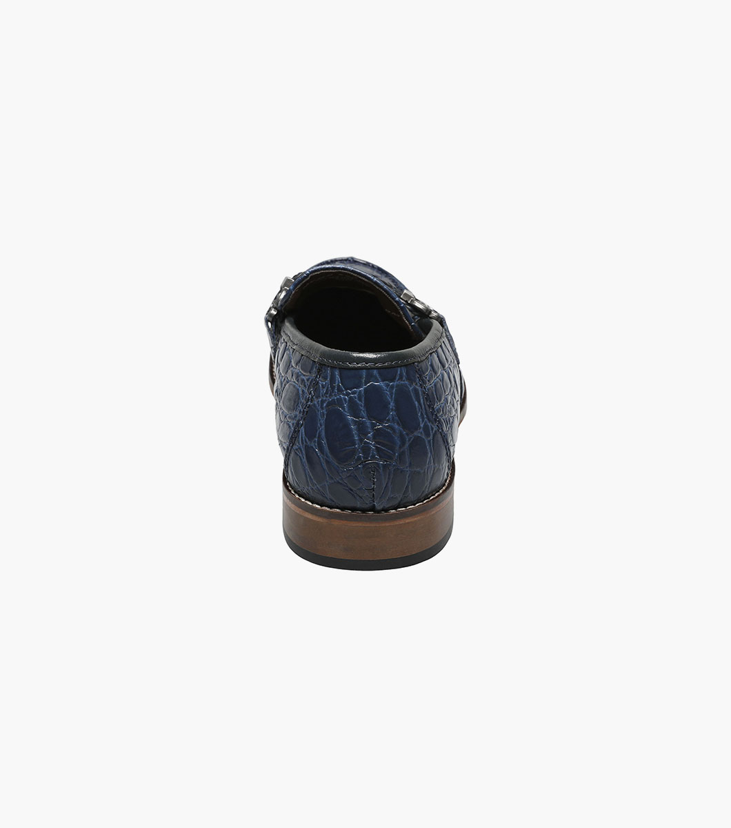 Bellucci Leather Sole Moc Toe Bit Slip On