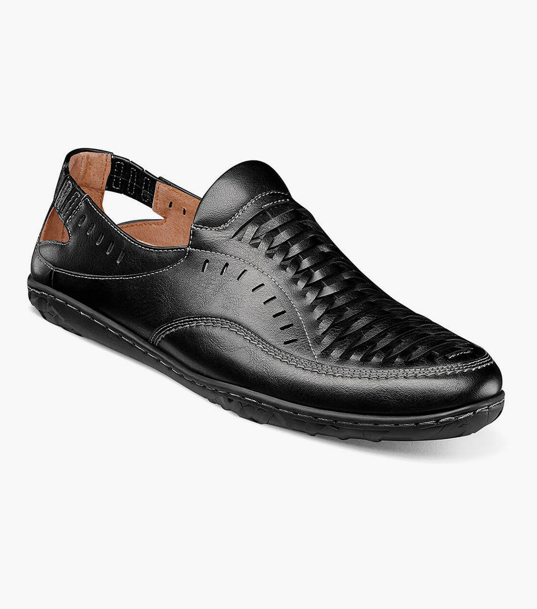Ibiza Woven Vamp Moc Toe Slip On