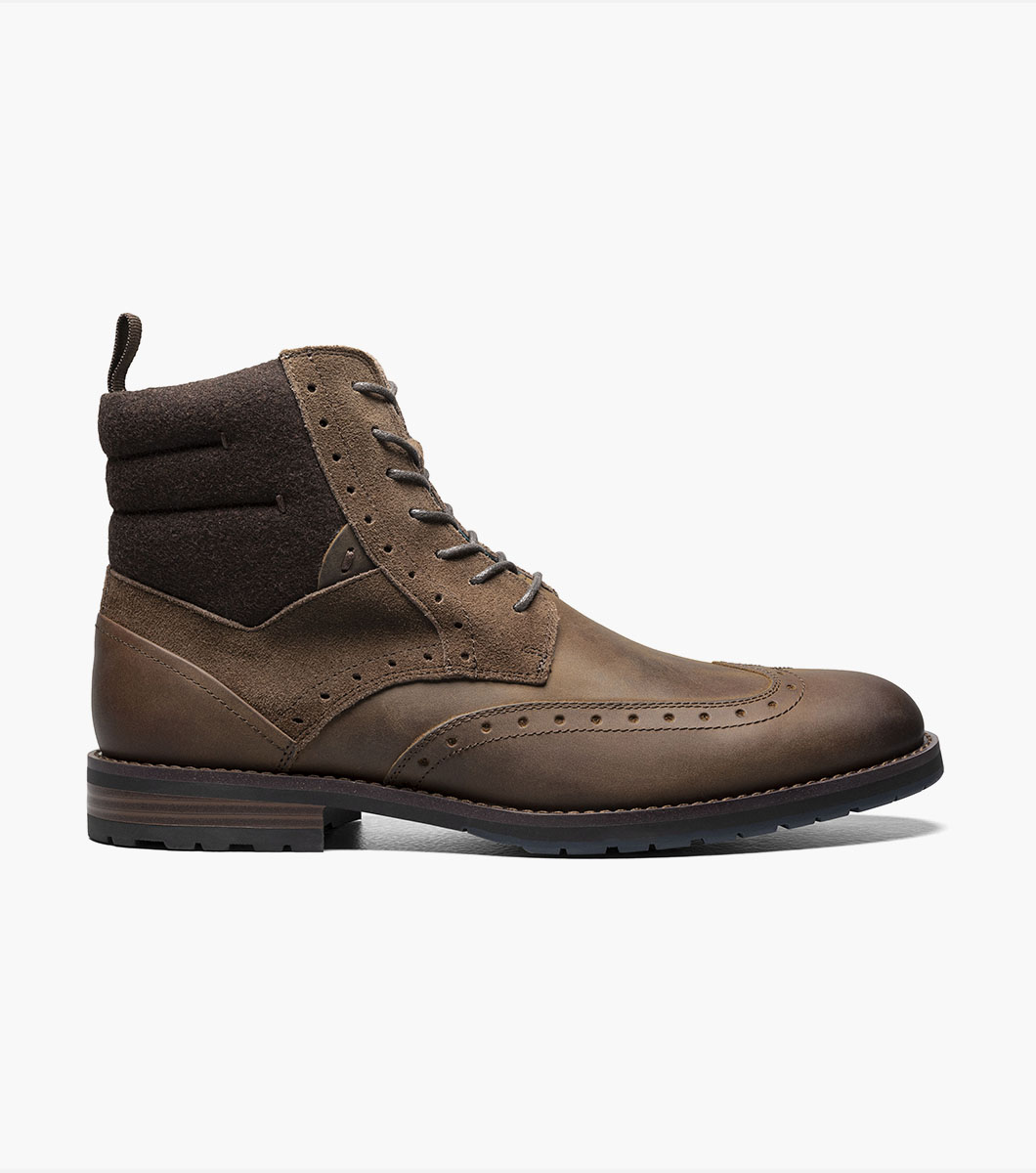 Ozzie Wingtip Lace Up Boot