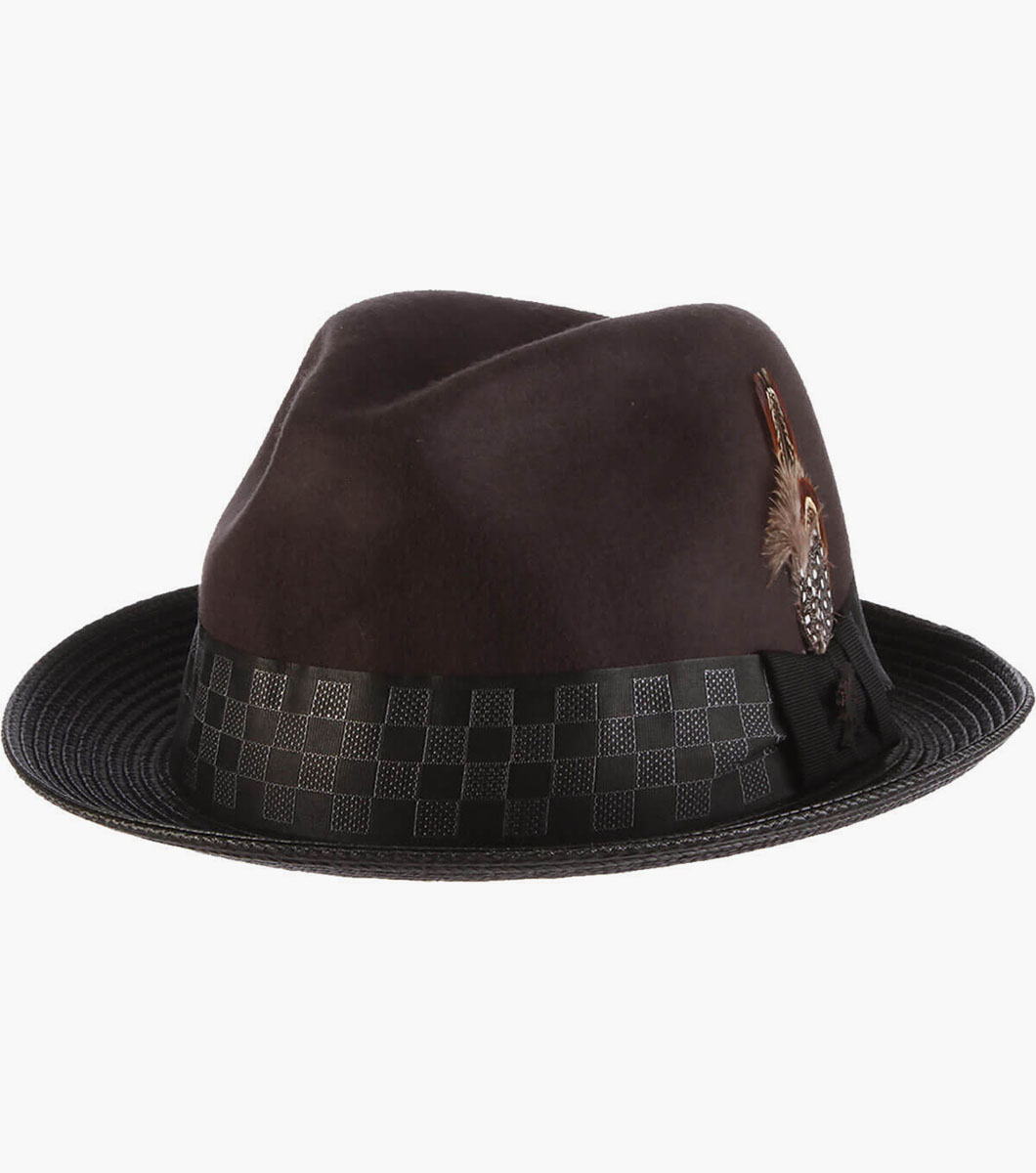 Delta Fedora Wool Felt Pinch Front Hat