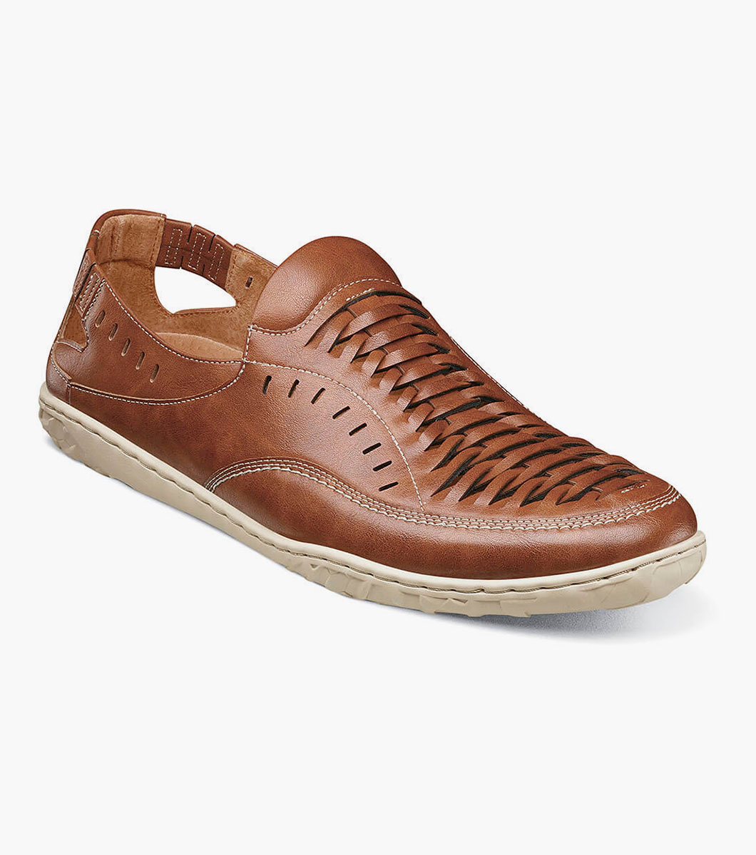 Ibiza Woven Vamp Moc Toe Slip On