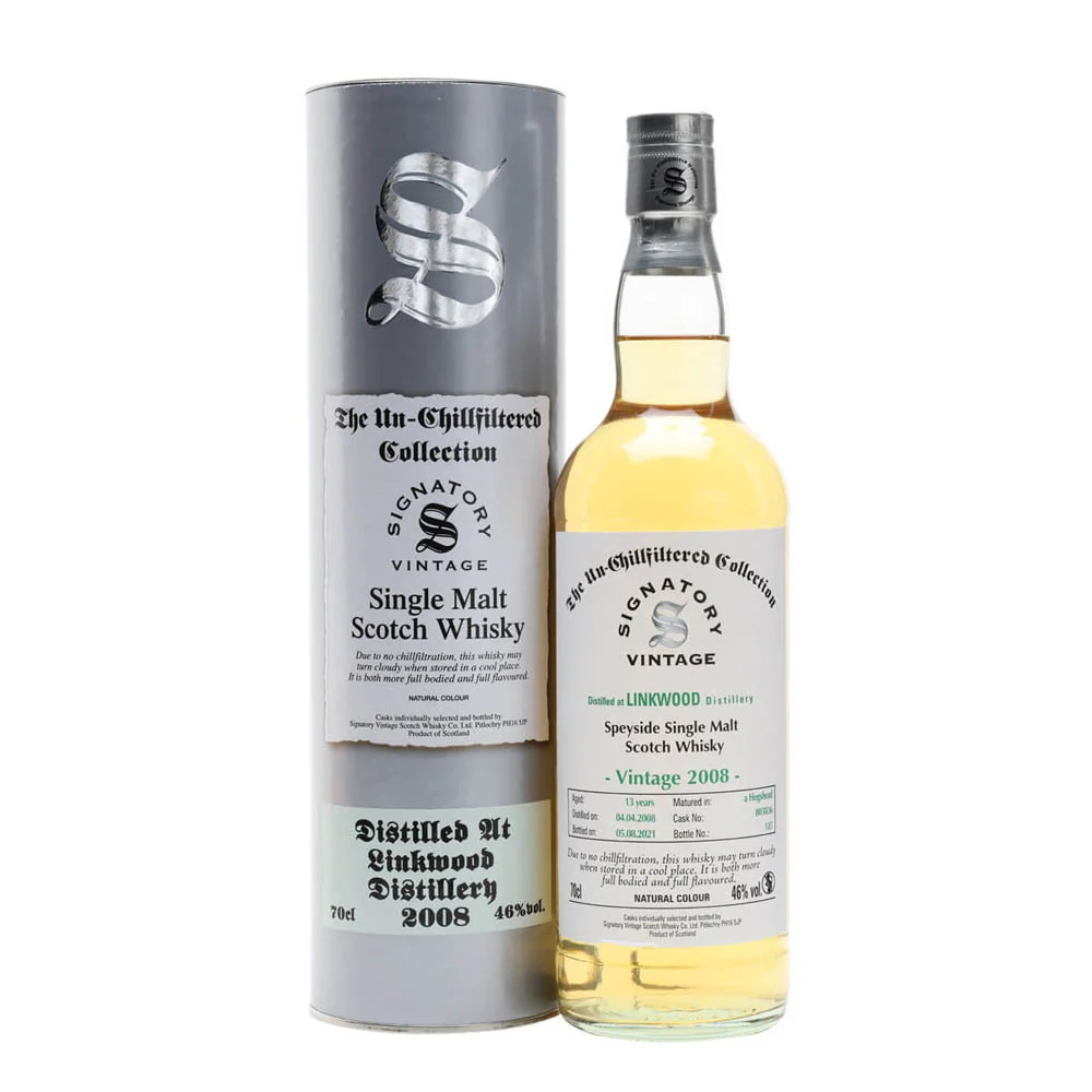 Signatory Vintage Linkwood 2008 13 Year Old Un-Chillfiltered Speyside Single Malt 700ml ABV 46%