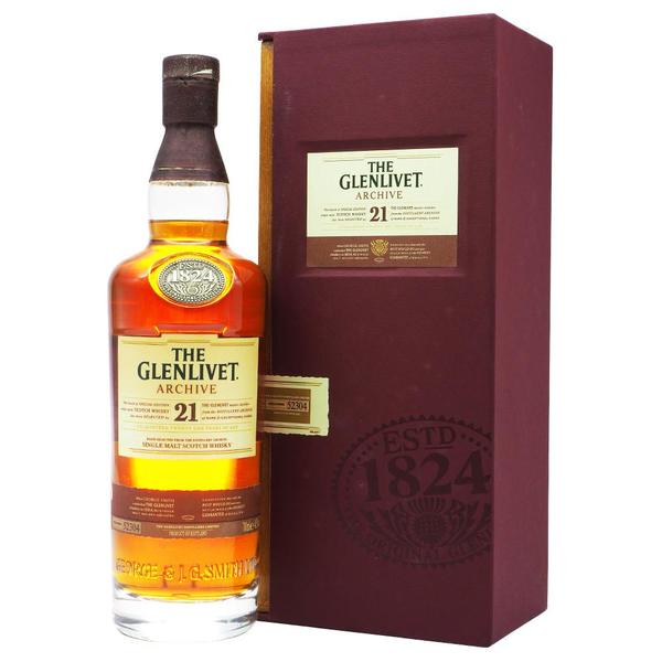 Glenlivet 21 Year Old Single Malt Scotch Whisky ABV 43% 75cl with Gift Box