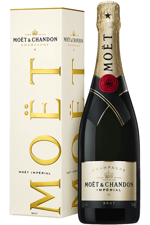 Moet & Chandon Imperial Brut 750ml + Chateau D'Esclans Whispering Angel Cotes de Provence Rose Wine 750ml