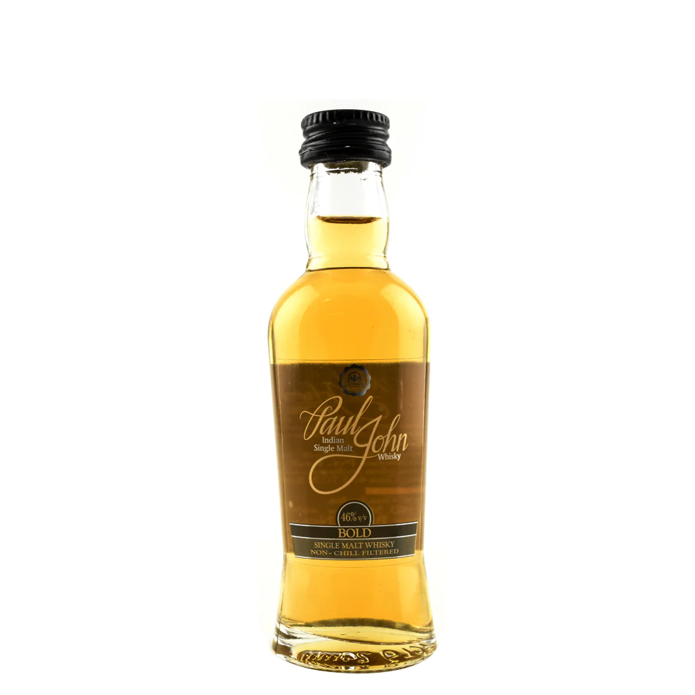 (Miniature) Paul-John Bold Non Chilled Filltered Indian Single Malt Whisky ABV 46% 50ml