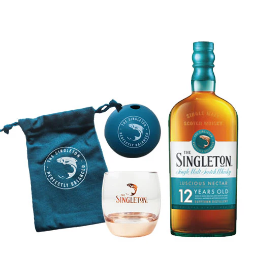 Singleton Dufftown 12 Years Old 700ml Free Whisky Glass+Ice Ball Mould+Drawstring Bag
