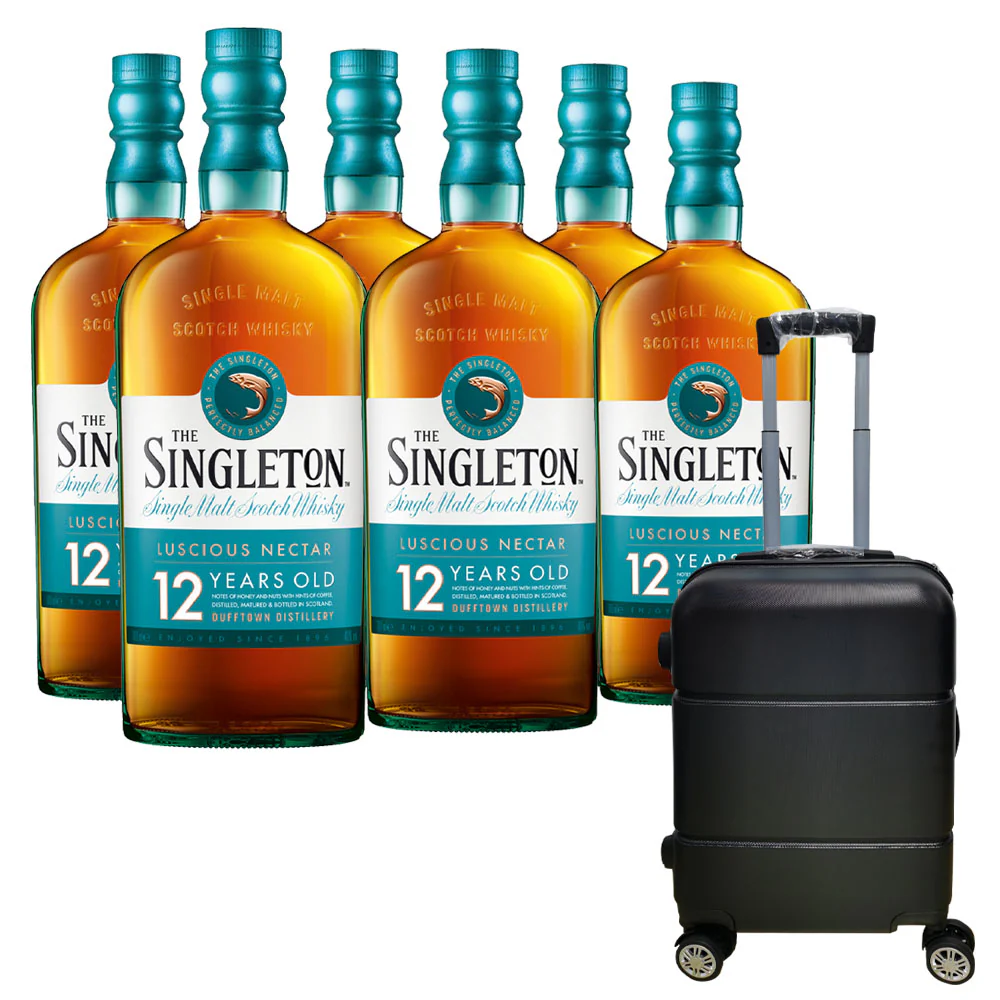 Singleton of Dufftown 12 Year Old Single Malt Scotch Whisky 700ml x 6 Bottles (Fully Redeemed - 20 inch Cabin Luggage)