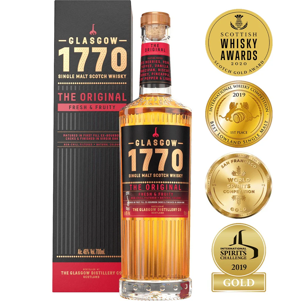 Bundle Deal - Glasgow 1770 The Original Single Malt+Peated Single Malt+Triple Distilled Single Malt 700ml