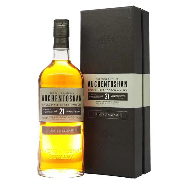 Auchentoshan 21 Years Old Single Malt Scotch Whisky ABV 43% 70cl with Gift Box