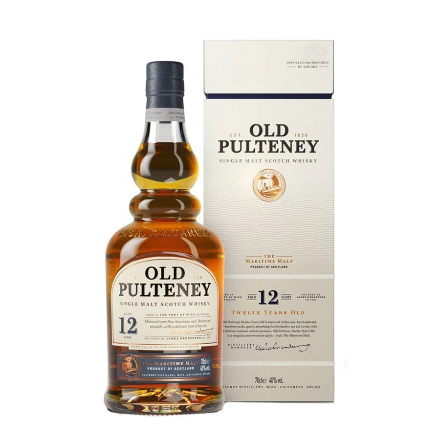 Old Pulteney 12 Year Single Malt Scotch Whisky ABV 40% 700ml with Gift Box
