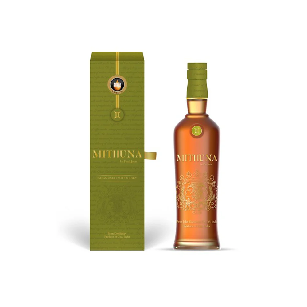 Paul John Mithuna American Oak Indian Single Malt ABV 58% 70cl with Gift Box