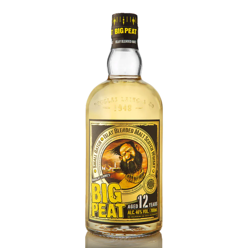 Douglas Laing's Big Peat 12 Years old Islay Blended Malt Scotch Whisky ABV 46% 70cl With Gift Box