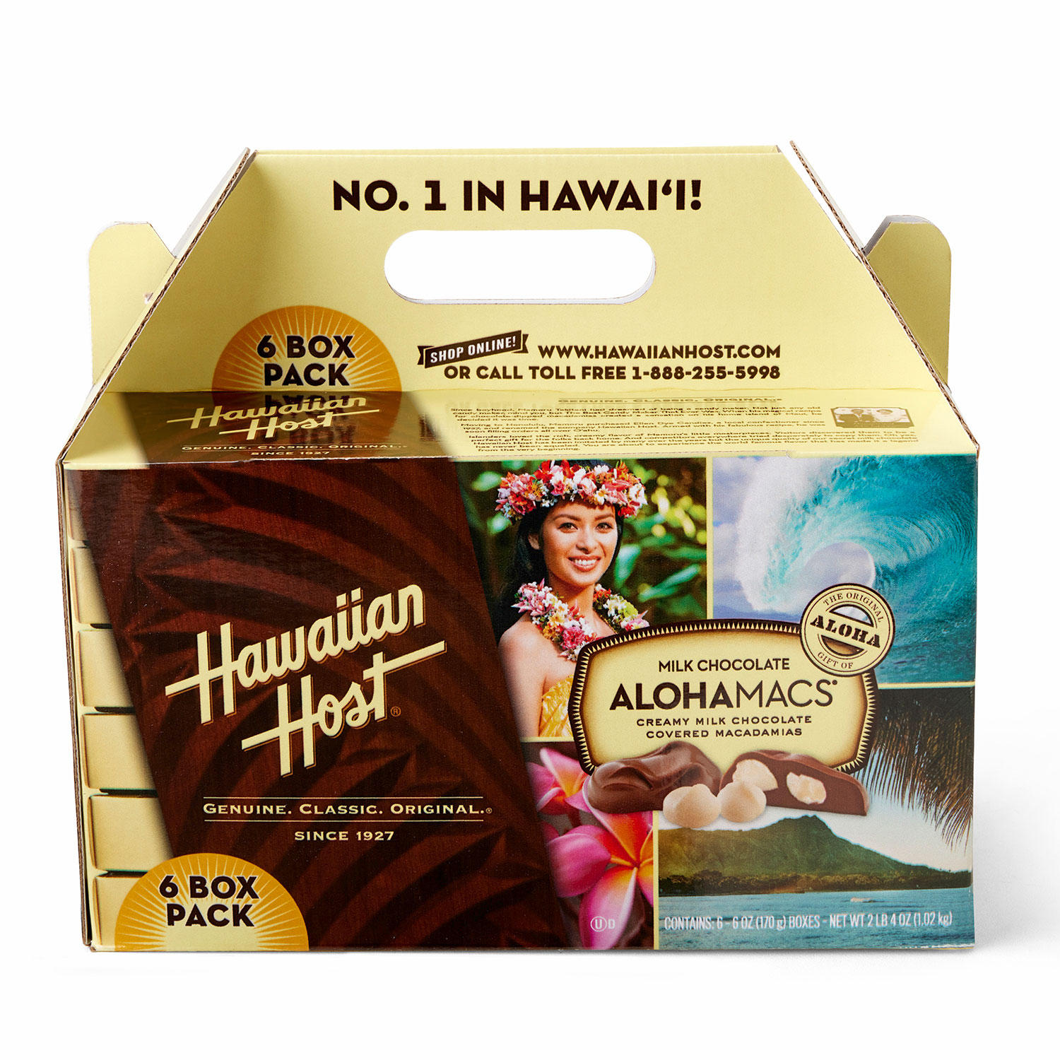 Hawaiian Host AlohaMacs Milk Chocolate Covered Macadamia Handy Pack 6 oz., 6 pk.