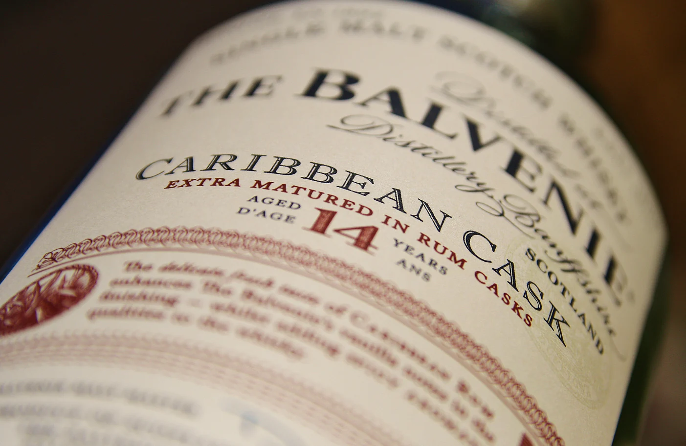 Balvenie 14 Years Caribbean Cask Scotch Whisky 43% 70cl With Gift Box