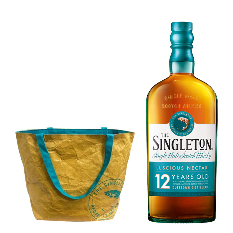 Singleton of Dufftown 12 Year Old Single Malt Scotch Whisky ABV 40% 700ml + Singleton Reversible Bag