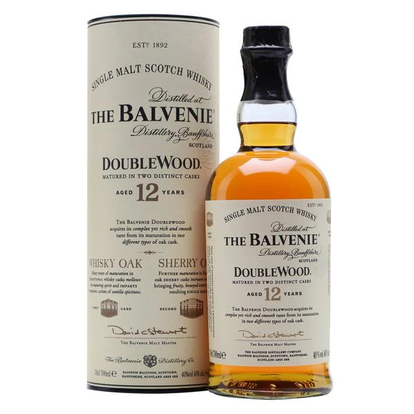 Balvenie 12 Year Old Doublewood Scotch Whisky ABV 40% 70cl With Gift Box
