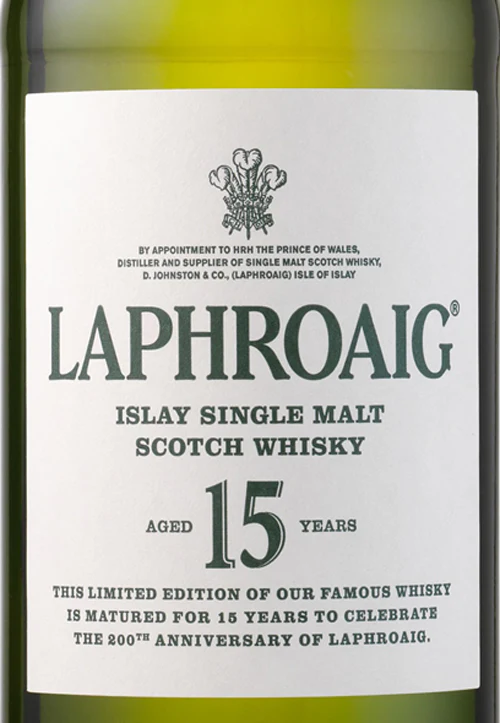 Laphroaig 15 Year Old 200th anniversary Islay Single Malt Scotch Whisky ABV 43% 700ml with Gift Box