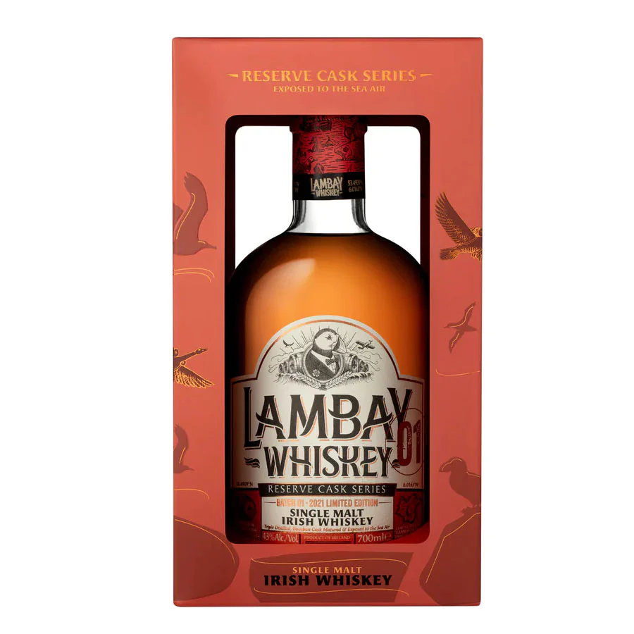 Lambay Single Malt Irish Whiskey Reserve Cask Series Batch 01 2021 Limited Edition ABV 43% 700ml With Gift Box