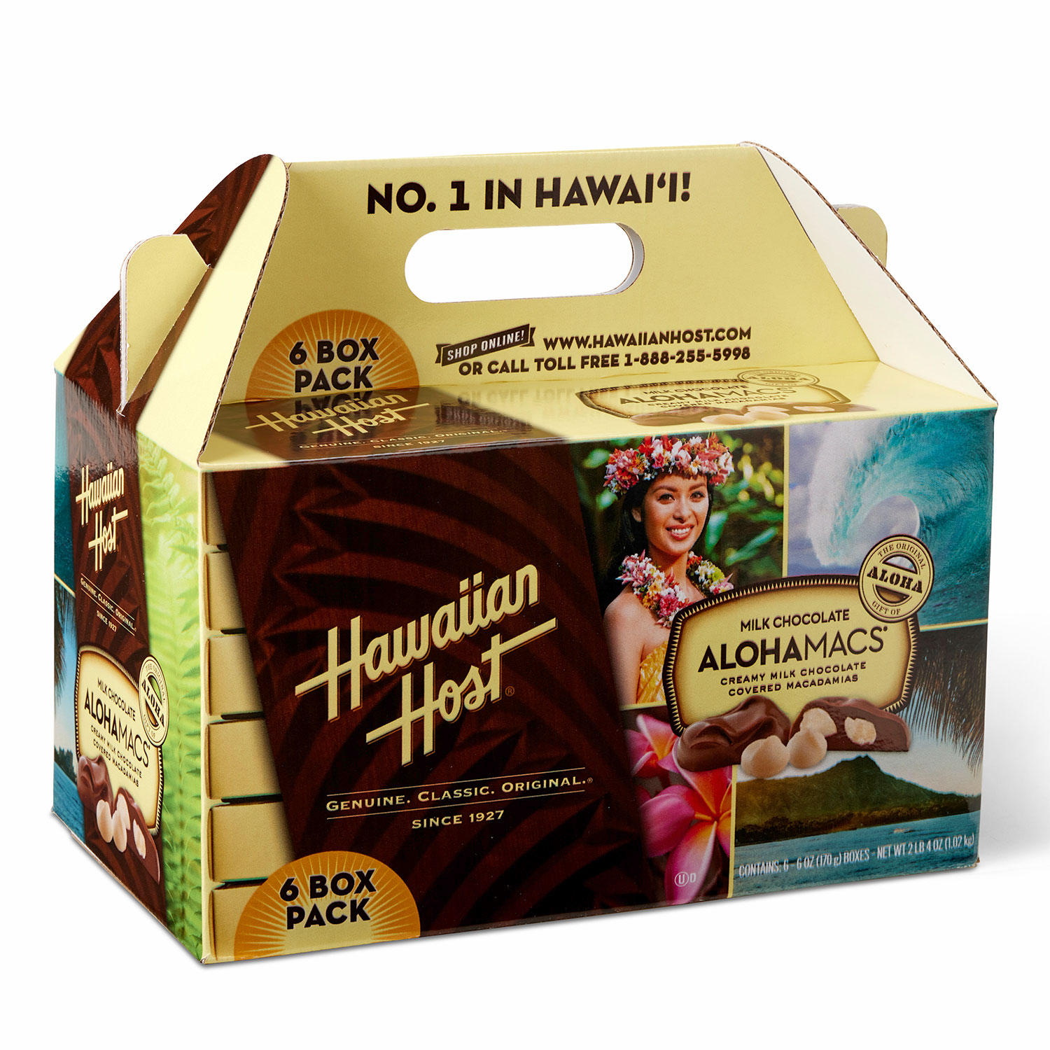 Hawaiian Host AlohaMacs Milk Chocolate Covered Macadamia Handy Pack 6 oz., 6 pk.