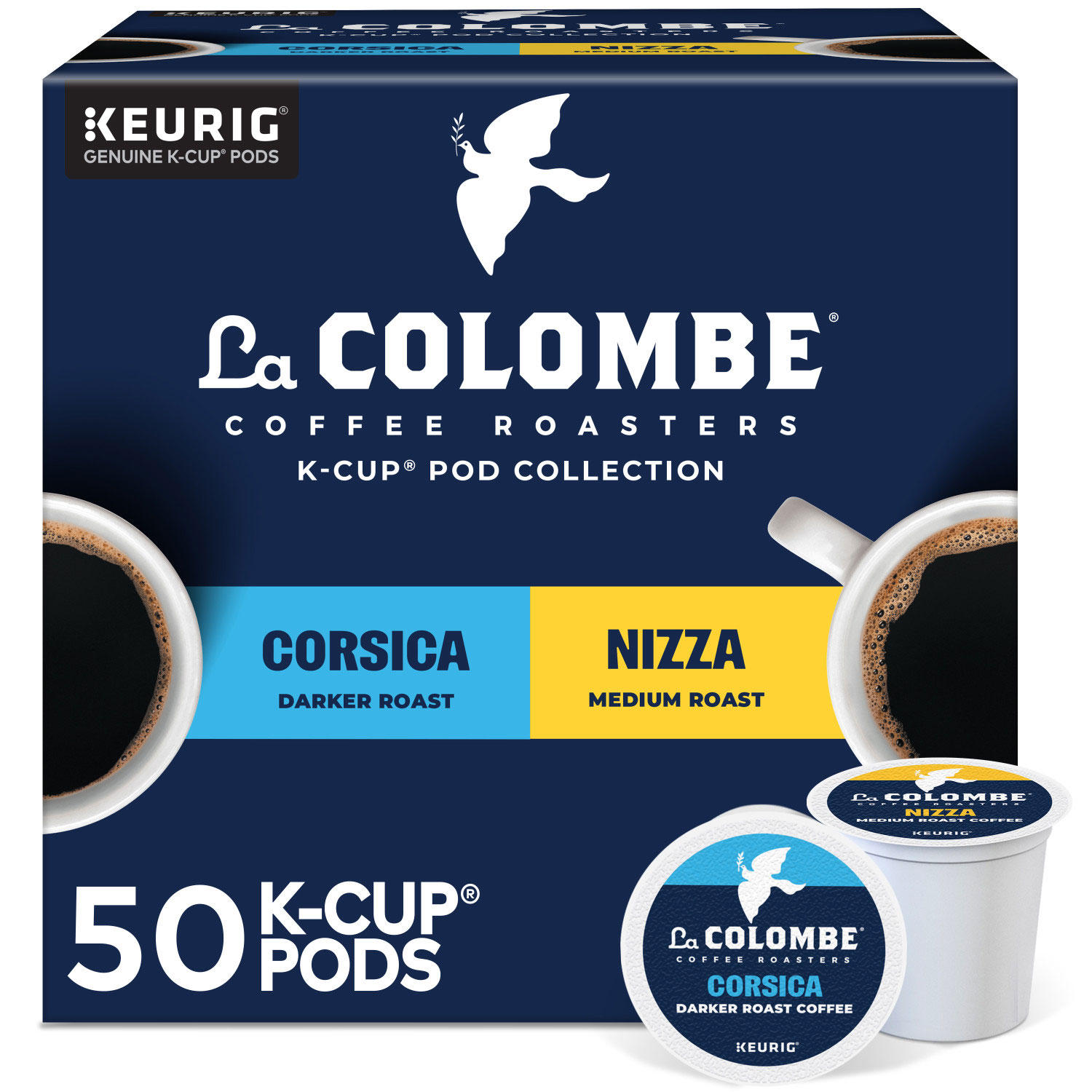 La Colombe Coffee Roasters Medium-Dark Roast Coffee Pods, Variety Pack, 50 ct.