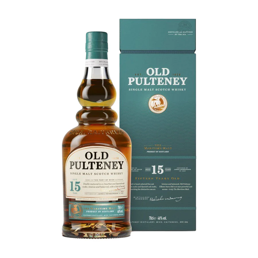 Old Pulteney 15 Year Single Malt Scotch Whisky ABV 46% 700ml with Gift Box