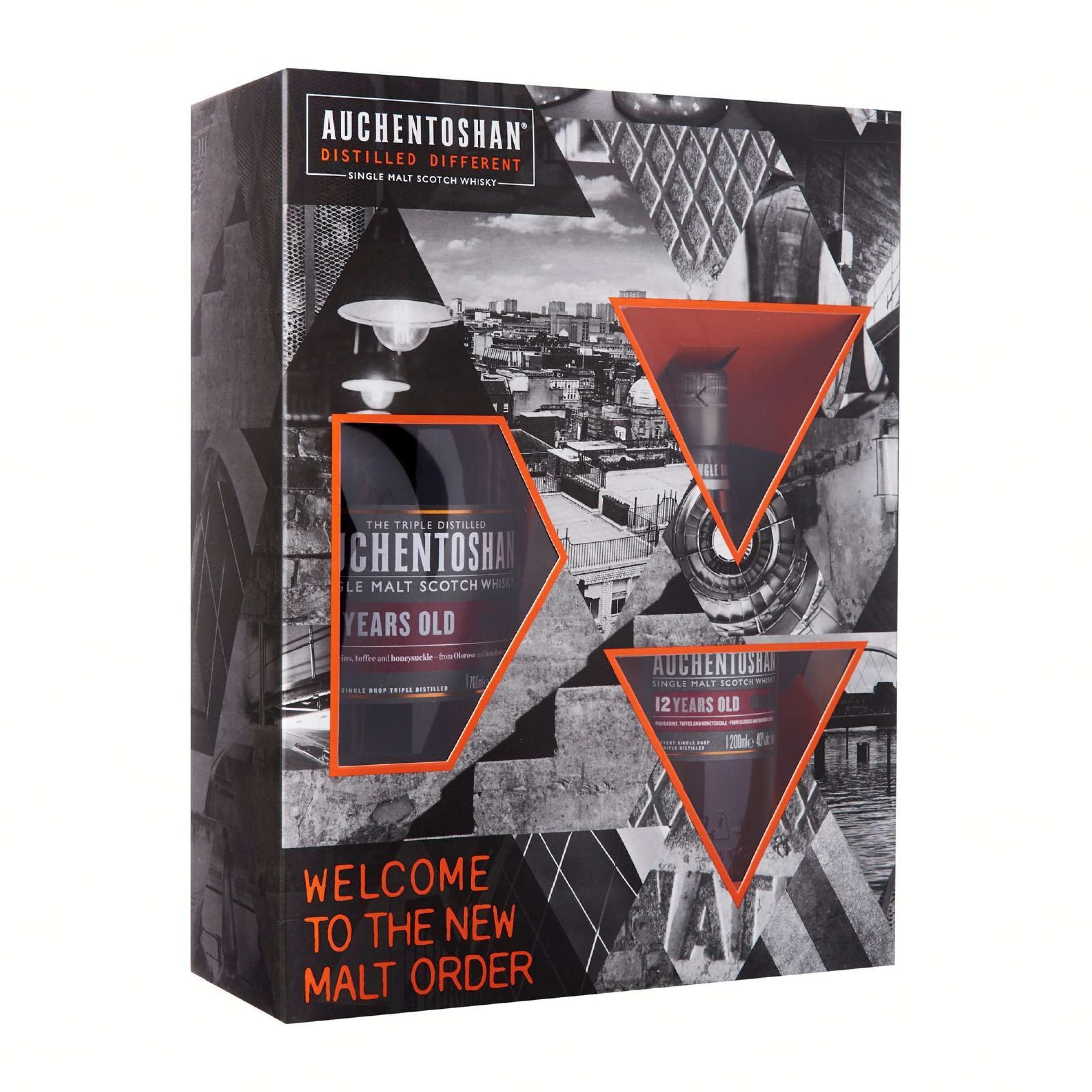 Auchentoshan 12 Years ABV 40% 70cl FREE Auchentoshan 12 years 20cl Gift Set