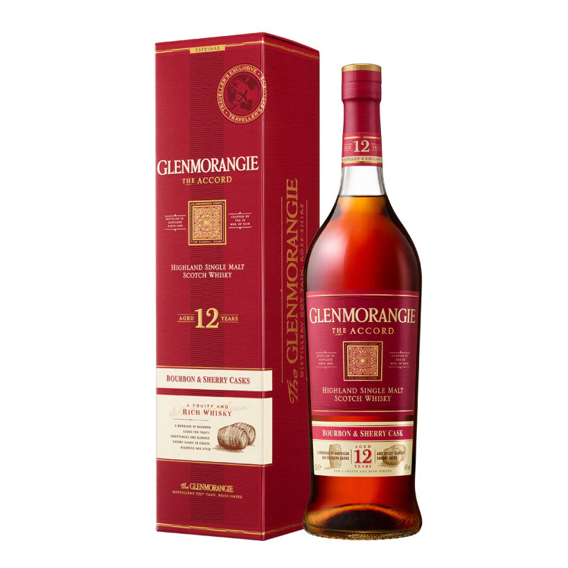 Glenmorangie Accord 12 Year Old Single Malt Scotch Whisky ABV 43% 1000ml with Gift Box (1L)