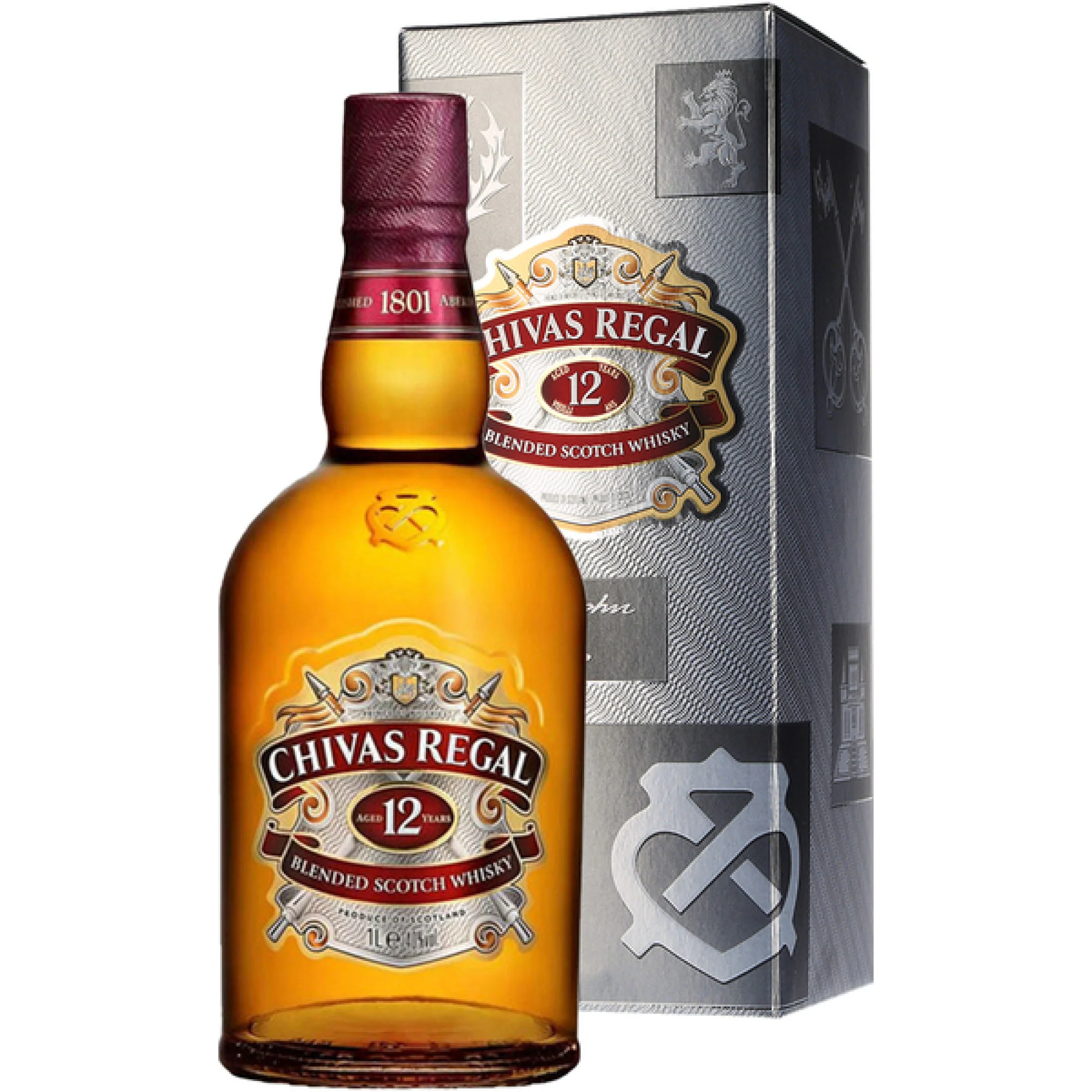 Chivas 12 Year Old And Chivas Brothers Blend Scotch Whisky ABV 40% 100cl x 2 Bottles With Gift Box