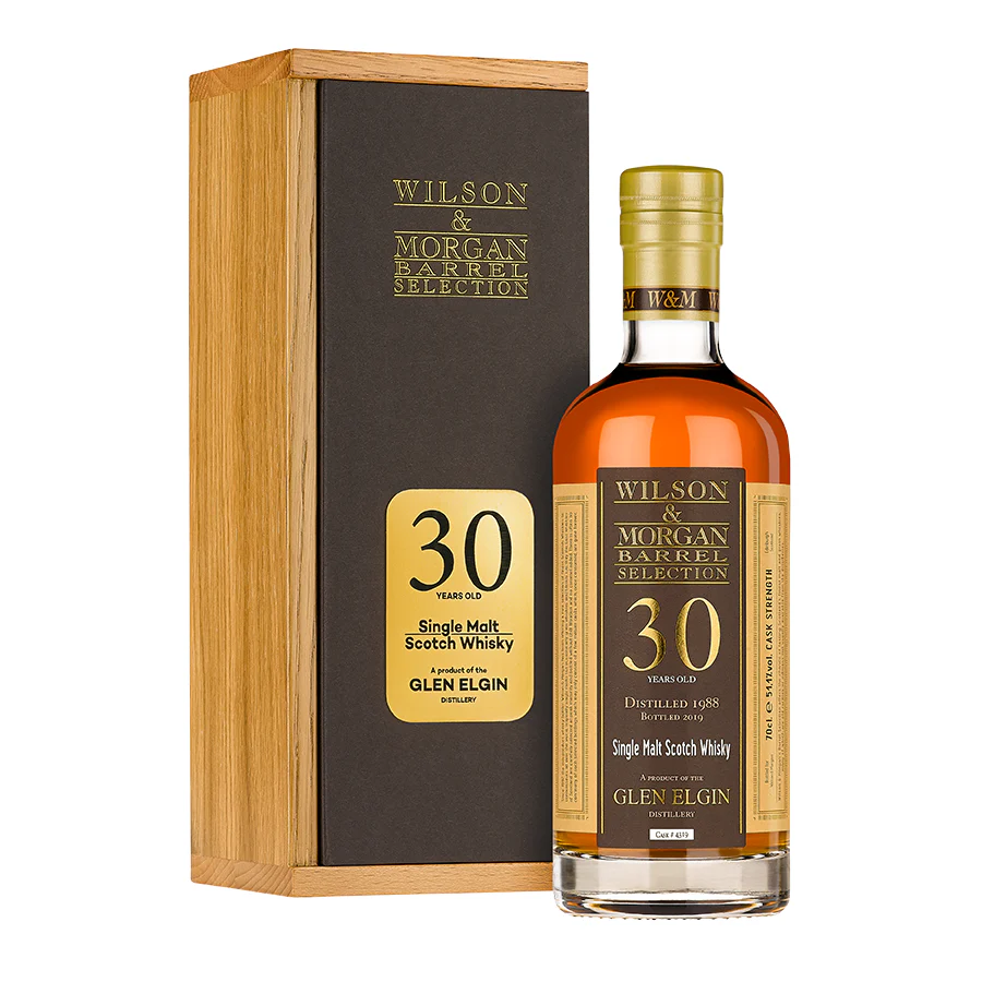 Glen Elgin 1988 Wilson & Morgan 30 Year Old Bot.2019 ABV 51.1% with Gift Box