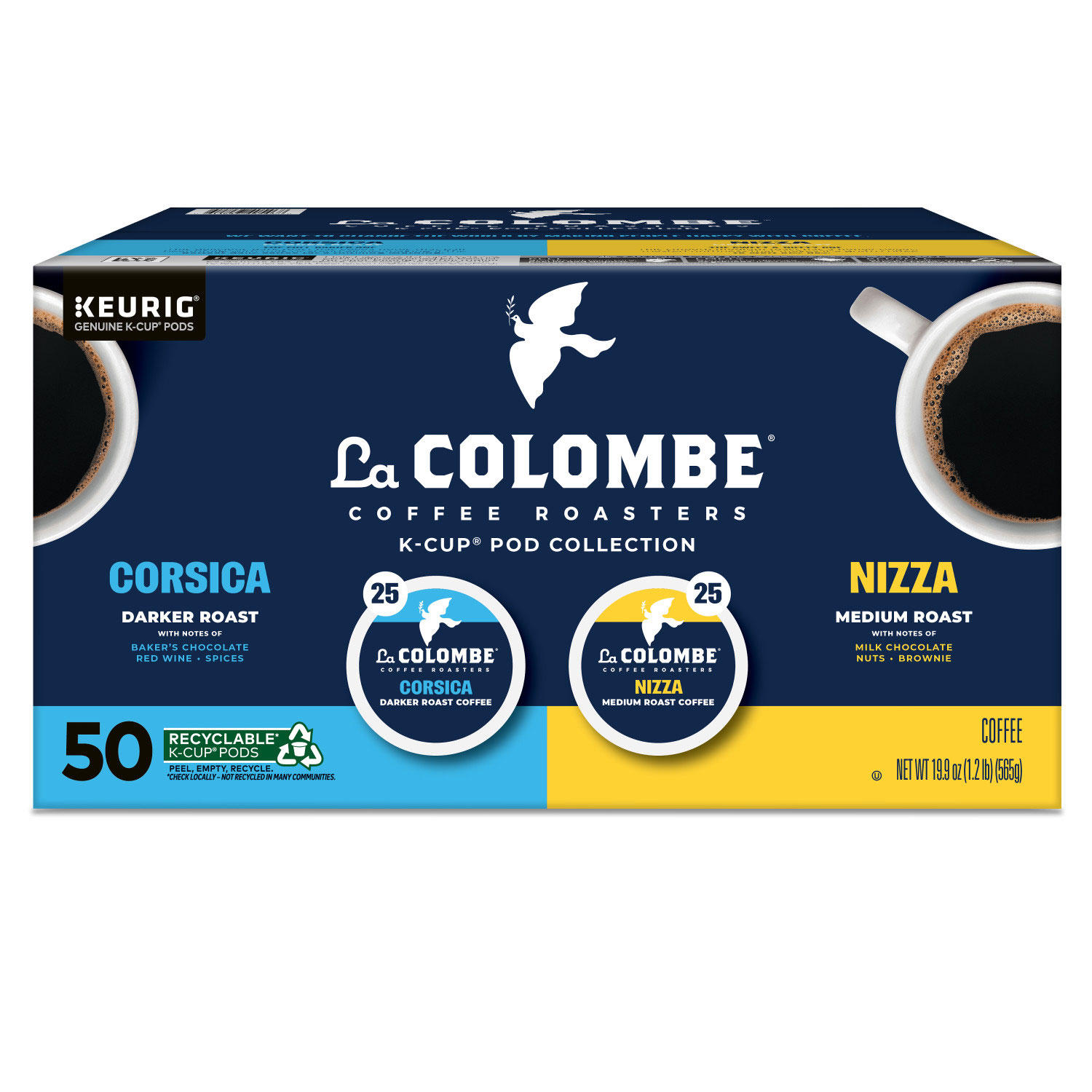 La Colombe Coffee Roasters Medium-Dark Roast Coffee Pods, Variety Pack, 50 ct.