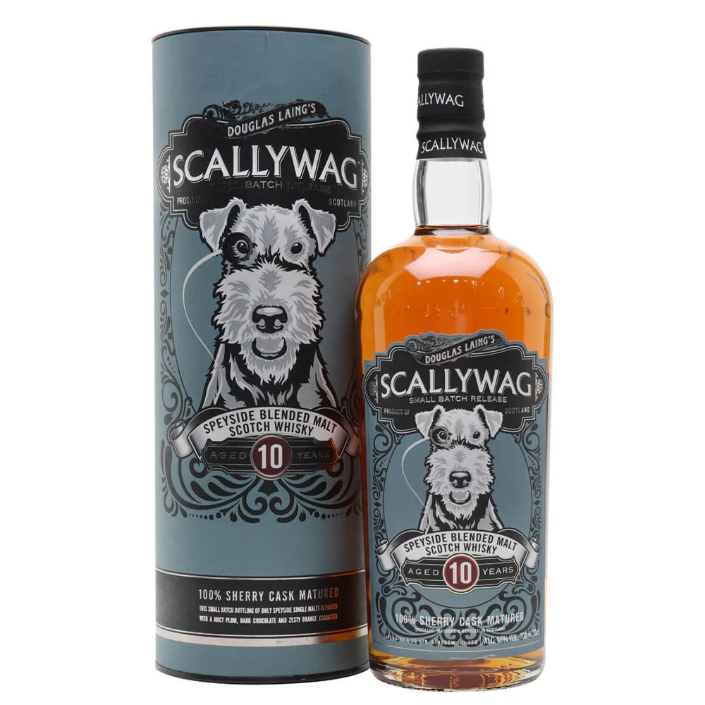 Douglas Laing's Scallywag 10 Years Old Speyside Blended Malt Scotch Whisky ABV 46% 70cl With Gift Box