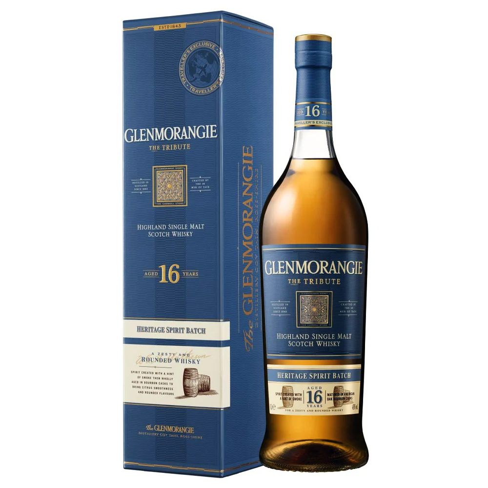Glenmorangie 16 Years The Tribute Single Malt Whisky ABV 43% 1000ml with Gift Box (1 Litre)