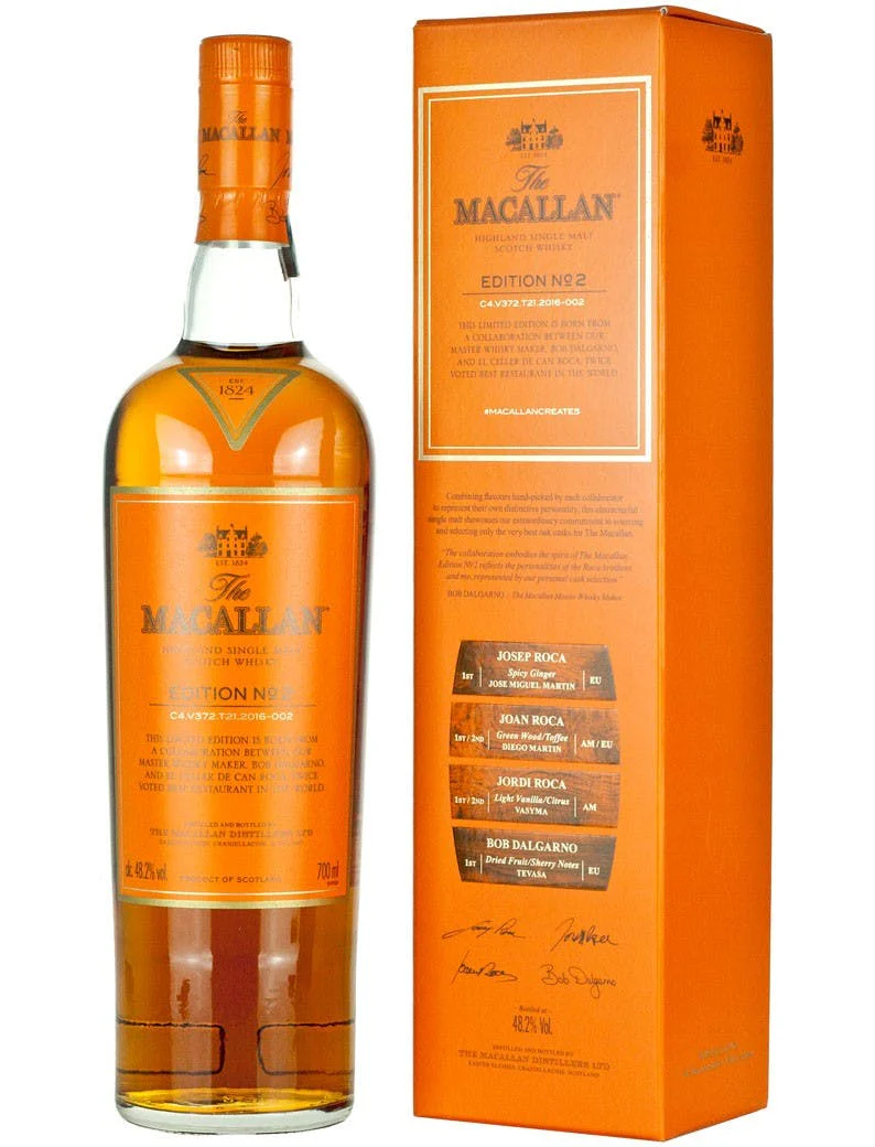 Macallan Edition No. 2 with Free Jim Murray Whisky Bible ABV 48.2% 70cl with Gift Box